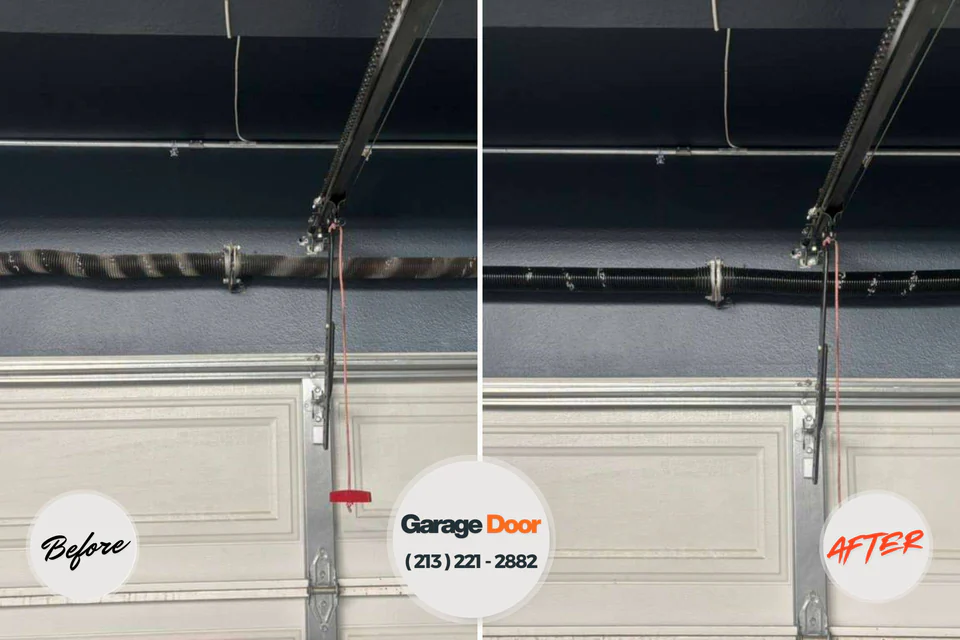 Before and after: garage door repair Oak Harbor, WA